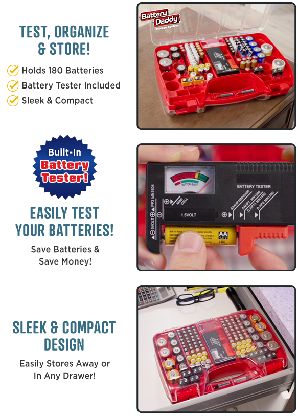 Battery Daddy® Store, Organize, and Protect ALL Your Batteries!